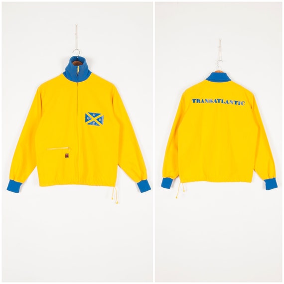 Vintage Track Jacket Men XS Yellow Sports Jacket … - image 2