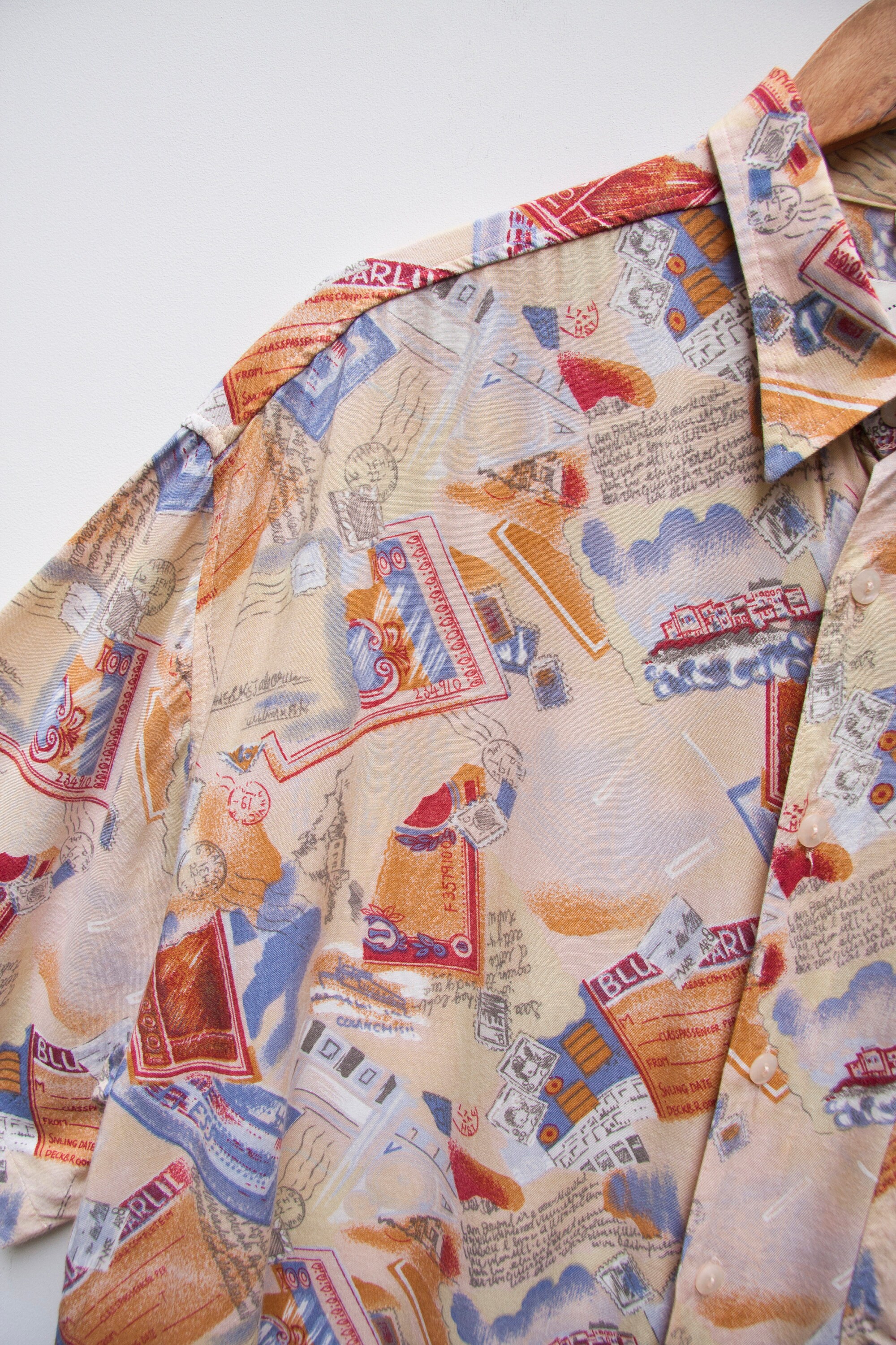 Rayon Shirt Men Large 90s Abstract Shirt Women XL Vintage | Etsy