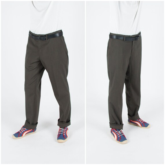 Vintage Suit Pants Men Large Waist 34 