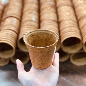 Biodegradable Coco Coir Pots for Seedlings - Eco-Friendly Nursery Starter Pots