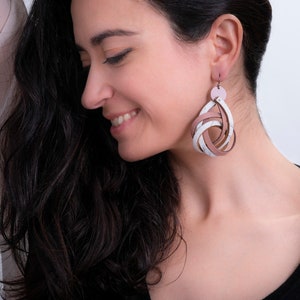 Statement Knot Leather Earrings: Handmade, 925 Silver Hooks