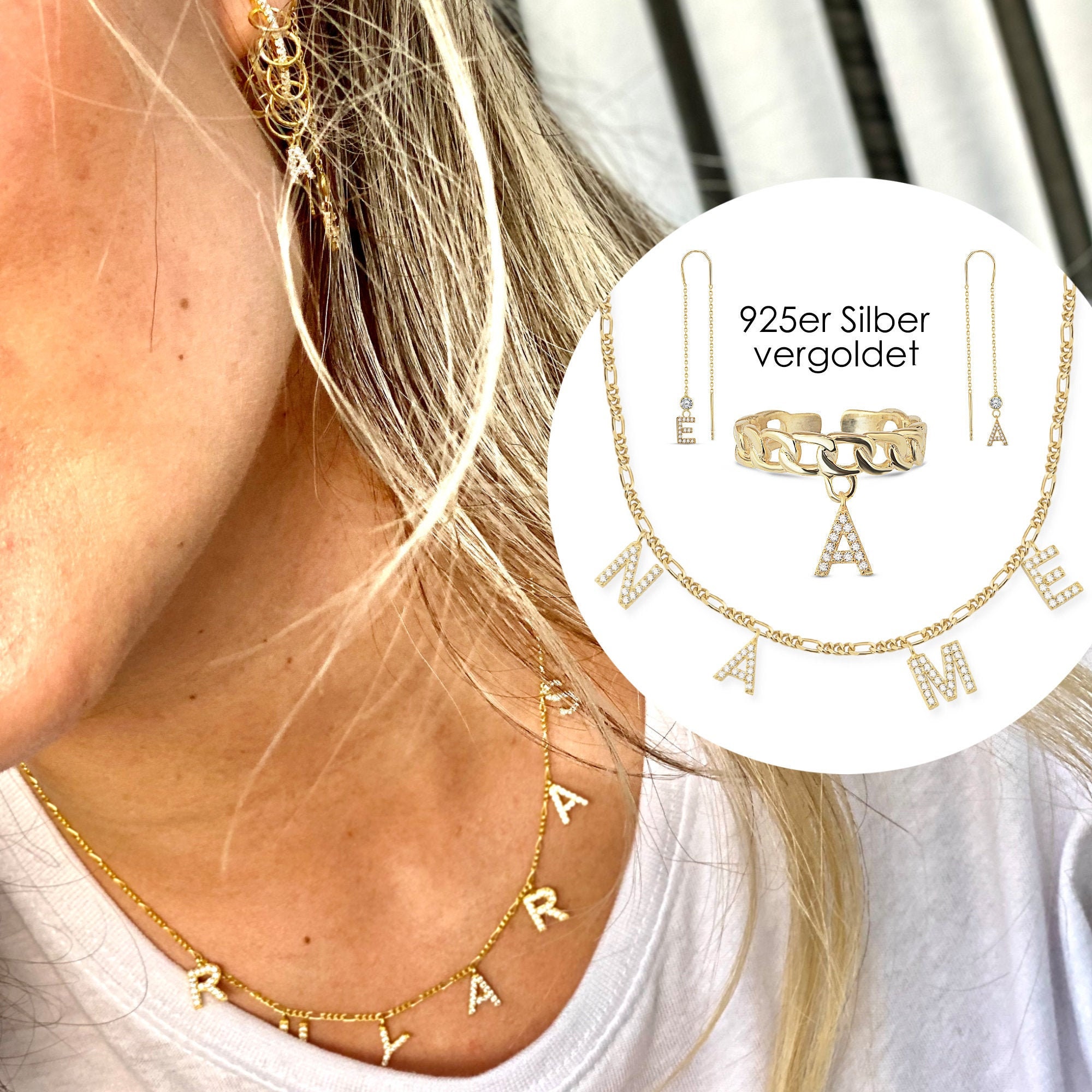 Name Chain 925 Silver Plated I Create Your Own Necklace I High Etsy etsy