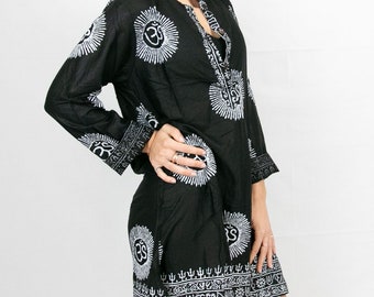 TUNIC DRESS / long blouse / black kurti /  shirts dress / traditional Kurta design