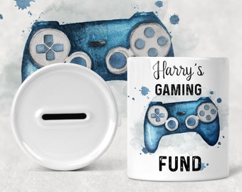 Gamers Saving Jar Teen Christmas Present Xbox Ps4 Ps5 Money Jar Personalised 