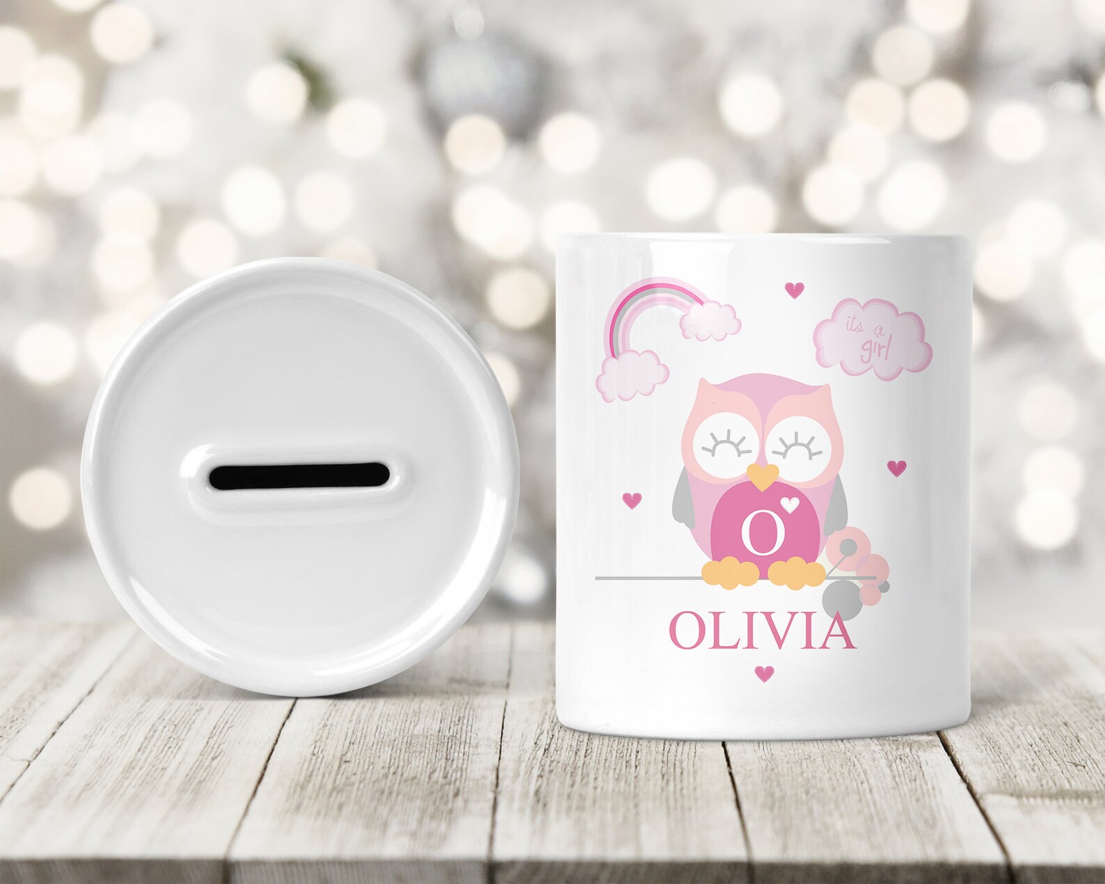 Personalised Baby Girl Money Box Christening Gift Fun Etsy