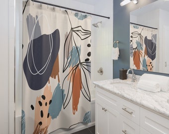 Modern Design Abstract Shower Curtain | Housewarming Gift | Modern Shower Curtain | Cute Shower curtain | Bathroom Decoration