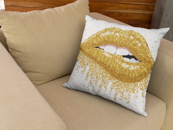 Lip throw pillow cheap
