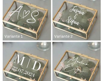 Aufkleber für Ringbox zur Hochzeit