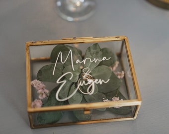 Aufkleber Ringbox zur Hochzeit