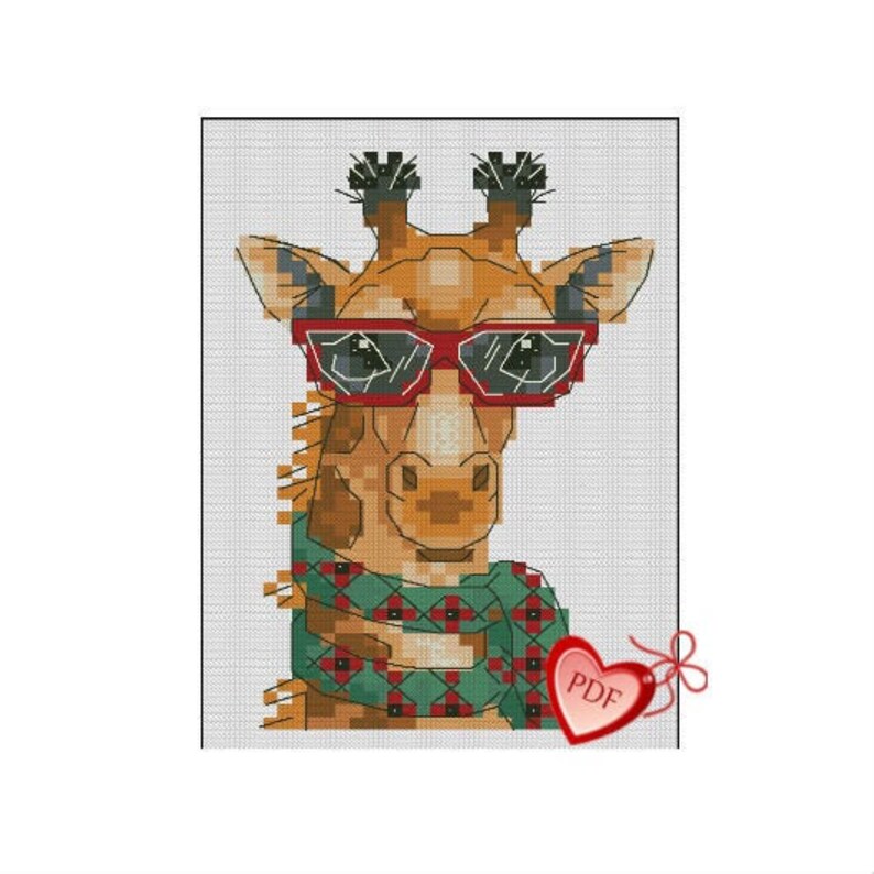 Cross Stitch Pattern Giraffe Giraffe Embroidery Design Etsy