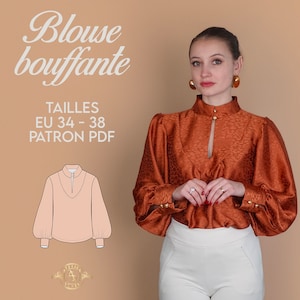 Blouse Bouffante patron PDF t.34, 36, 38 (français + english)