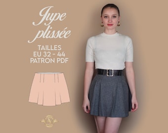 Pleated Skirt PDF pattern t.32-44 (French + English)