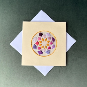 Embroidered Mandala : a handmade card