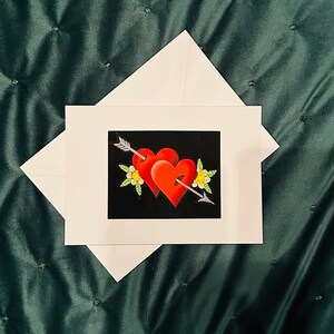 Mi corazón tatuado: una tarjeta de San Valentín bordada a mano