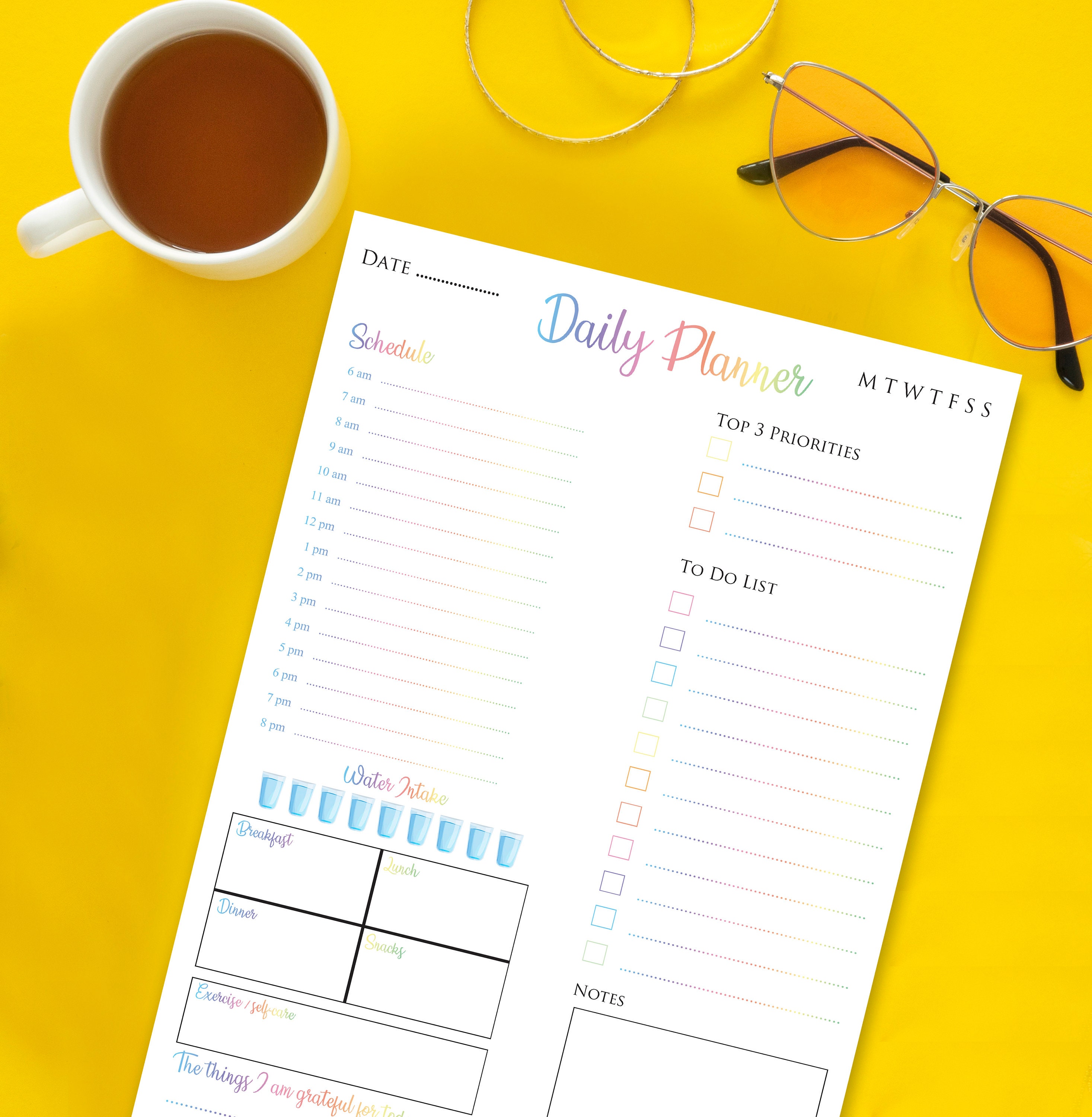 Daily Planner & Organiser Desk Pad With 50 Undated A4 Tearoff Etsy