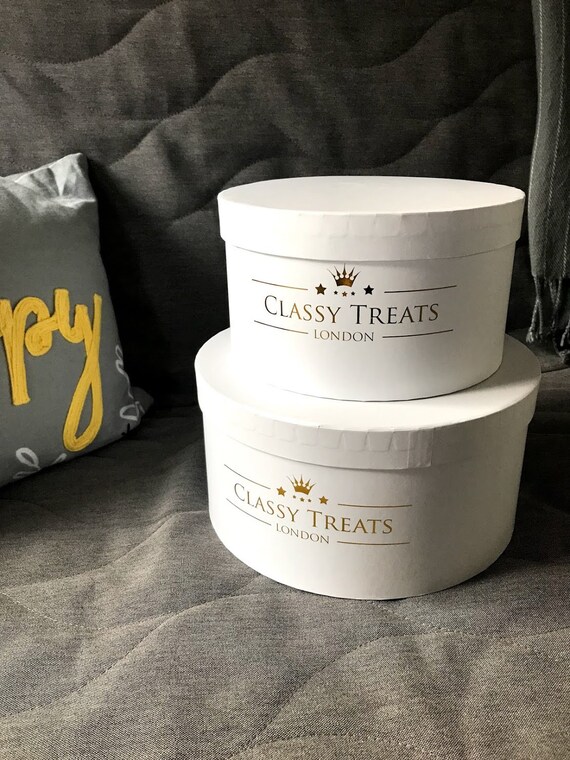 Classy Treats Decorative Round Hat Boxes With Lid Luxurious Etsy