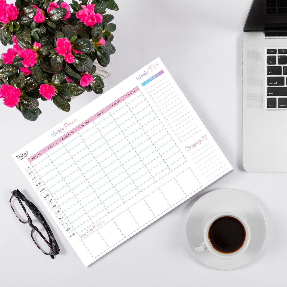 A4 Weekly Desk Pad Planner Notebook Desktop Organiser To Do | Etsy