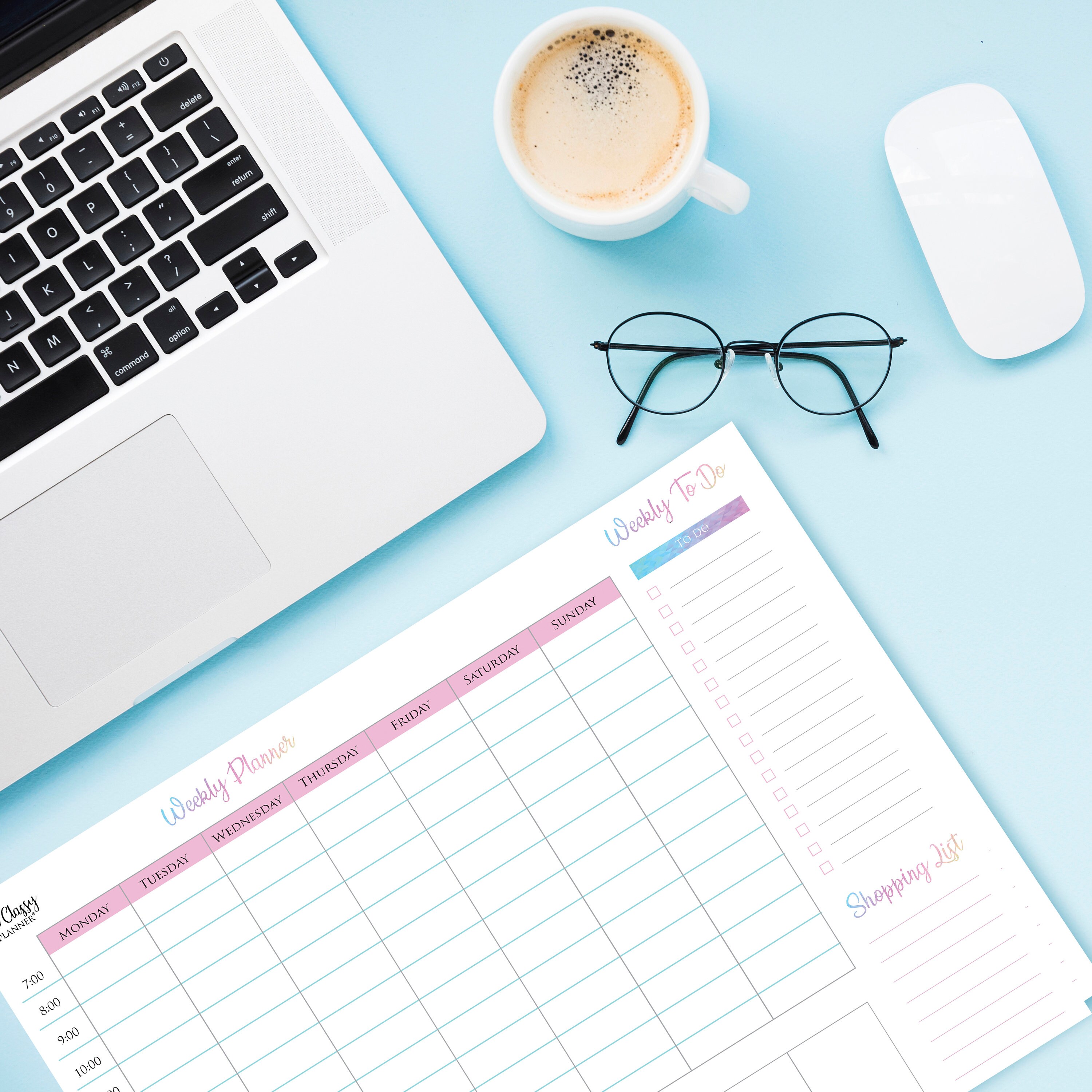 A4 Weekly & Monthly Planner Desk Pad Bundle with FREE To Do | Etsy