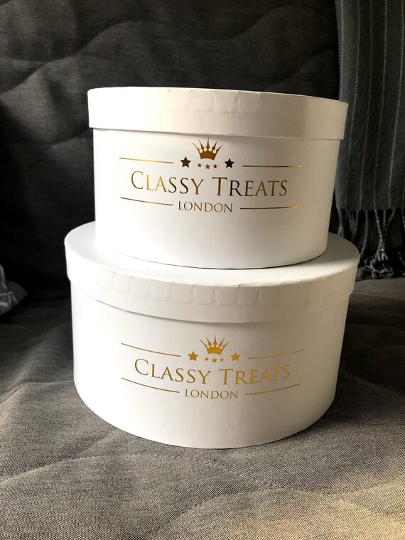 Classy Treats Decorative Round Hat Boxes With Lid Luxurious Etsy