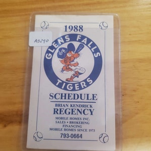 Glens Falls Tigers 1988 Pocket Schedule