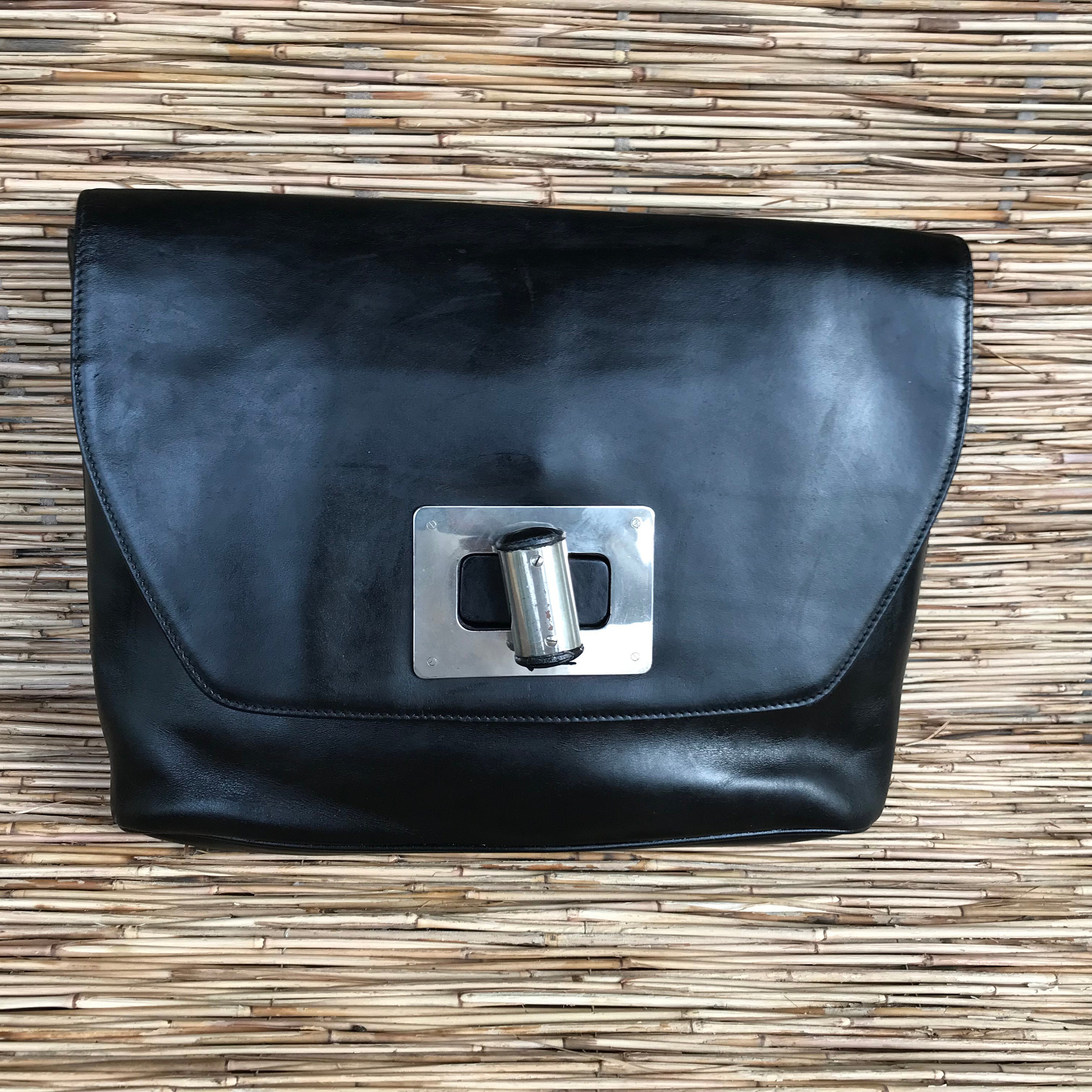 Top Quality] Original Pradaˉ Classic Briefcase Genuine Cowhide Men Bags  Large Capacity Laptop Bag Business Office Handbag