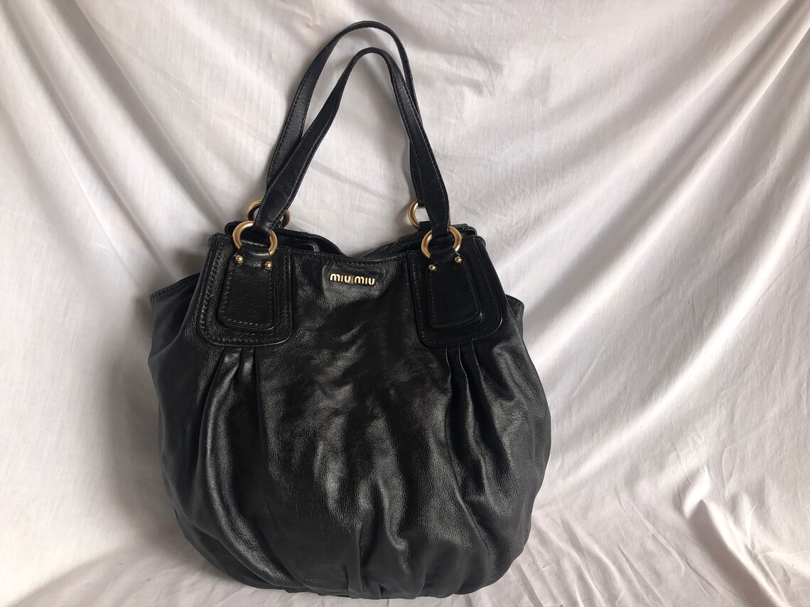 Miu miu Women Vintage Leather Shoulder Crossbody Bag Handbag Etsy