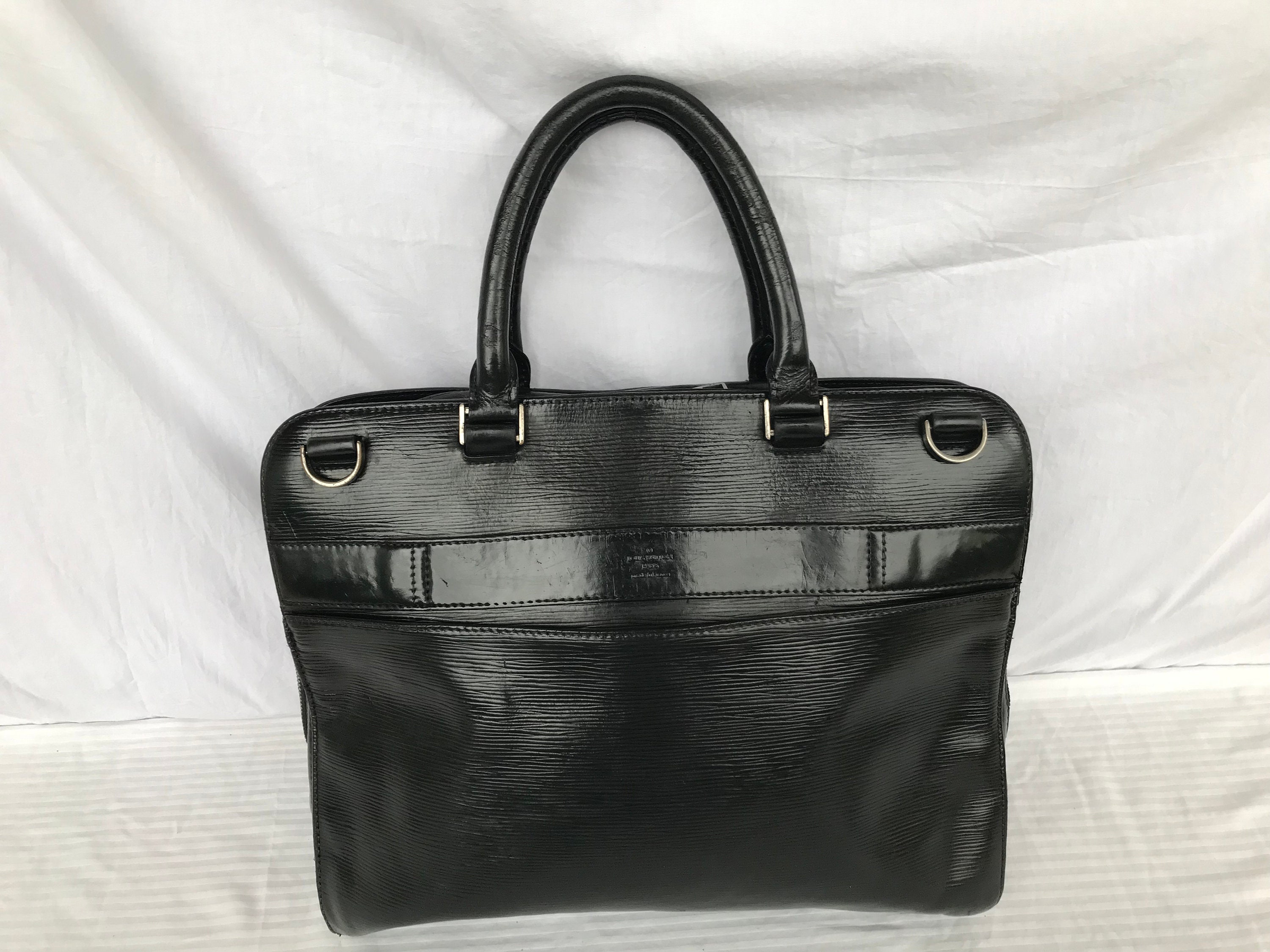 Shop for Louis Vuitton Black Epi Leather Bassano MM Briefcase Bag - Shipped  from USA