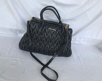 ¡SALIDA! ¡20% de descuento + envío gratis a todo el mundo! ¡Miu Miu! Bolso bandolera de cuero para mujer Bolso de hombro Bolso con asa superior Bolso