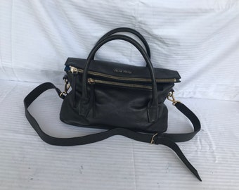 Fête des mères ! VENTE FLASH 72 HEURES ! 30 % de réduction + livraison gratuite dans le monde entier ! Miu Miu ! Sac bandoulière en cuir pour femme