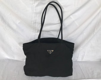 PRESA! Sconto del 20% + spedizione gratuita in tutto il mondo! Prada! Borsa a tracolla Cabas Shopper da donna in nylon vintage con manico superiore