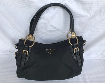 ¡SALIDA! ¡20% de descuento + envío gratis a todo el mundo! ¡Prada! Mujer Nylon Vintage Hombro Cabas Shopper Bolso Top Handle Shopper Bag