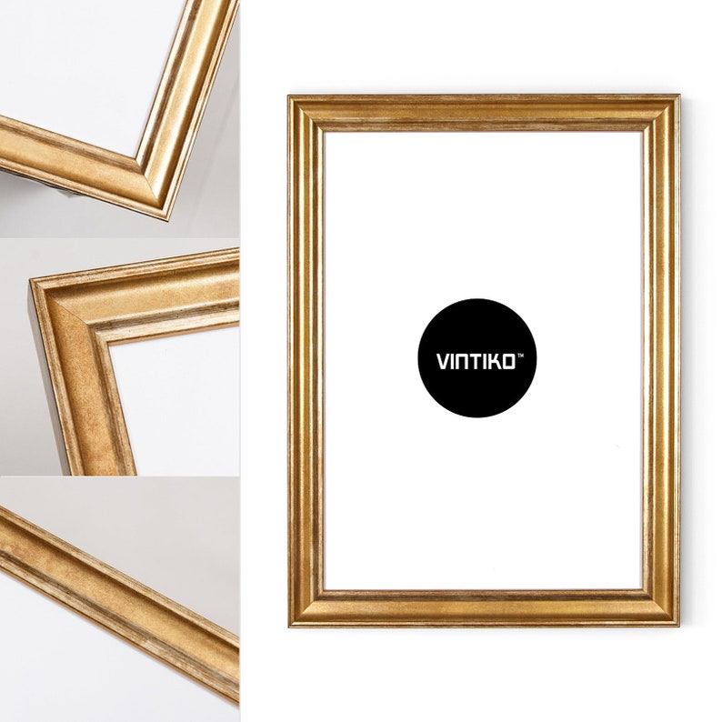 A2 / A3 / A4 / 6x8 Gold Photo Frame Gold Picture Etsy