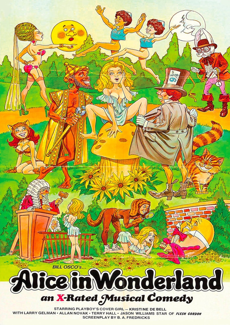 Alice in Wonderland X Rated Retro Film Poster Etsy UK