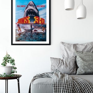 Aimant Frigo Jaws – Affiche De Film Rétro Classique – Fabriqué En UK