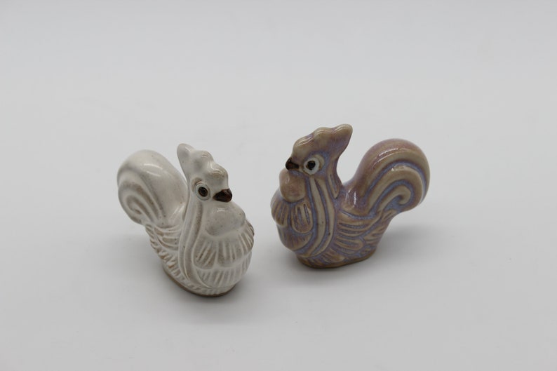 Ceramic Animal Ceramic Set of Two Ceramic Rooster Ceramic Roosters