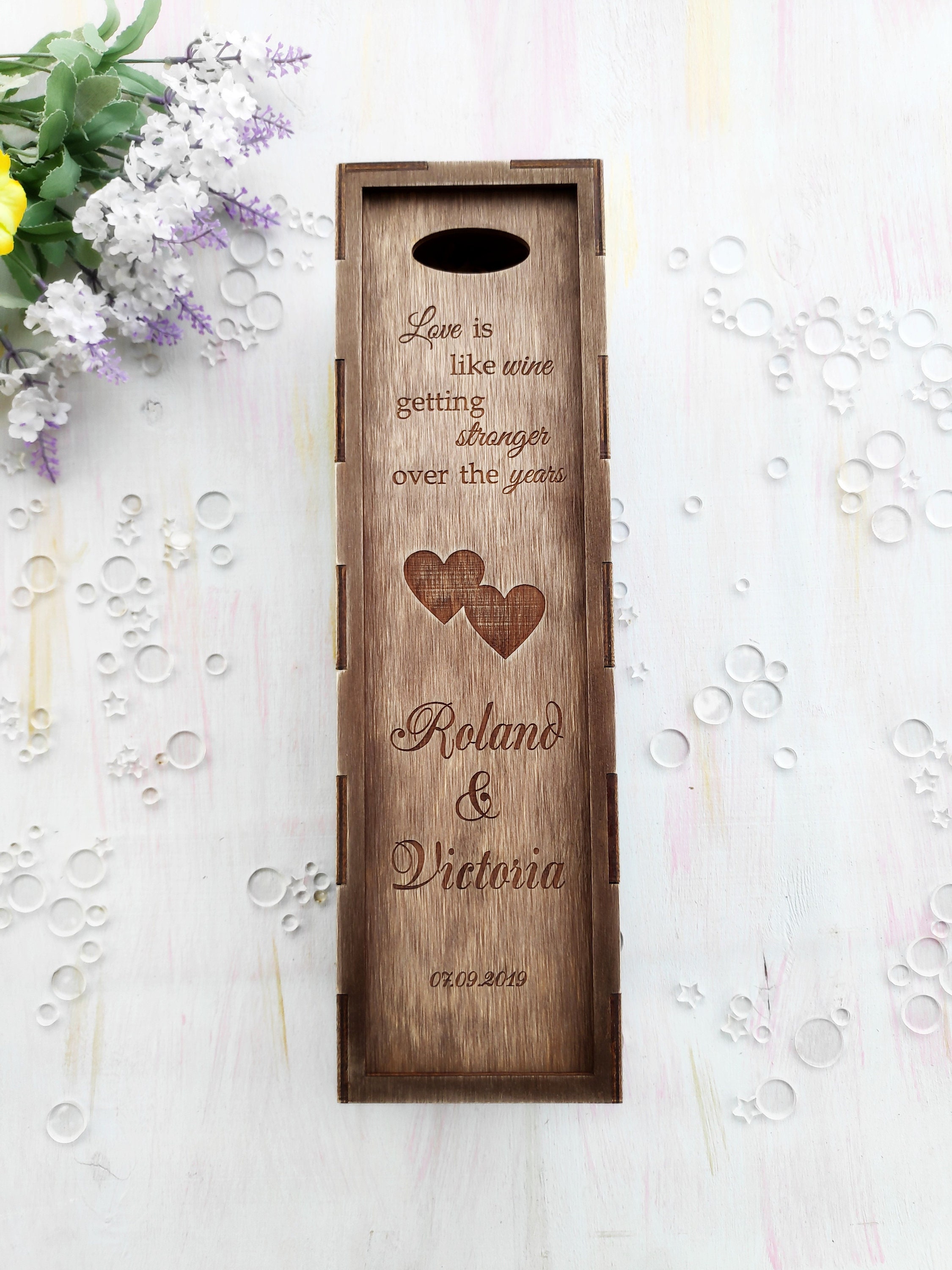 Personalized Wine Box Gift, Ceremony Wine Box, Wedding Wine Box, Wedding Gift for Couple