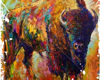 Colorful Buffalo PNG