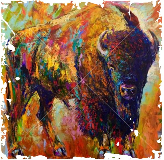 Colorful Buffalo PNG