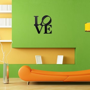LOVE Metal Wall Art, Romantic Gift, Bedroom Decor, Couples Gift, Gift for Her, LIEBE Metallkunst, Wandbilder