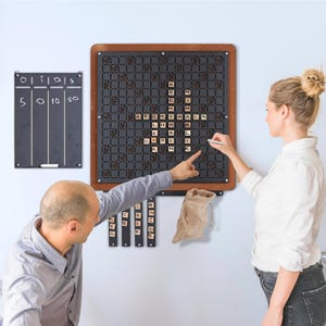 Magnetic Metal Scrabble Wall Game: Family Wordplay Decor