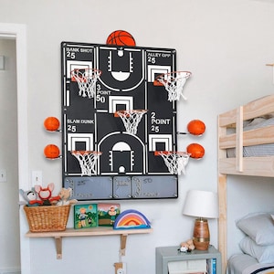 Allstar Basketball Hoop: Metal Wall Game, Indoor Sports Decor