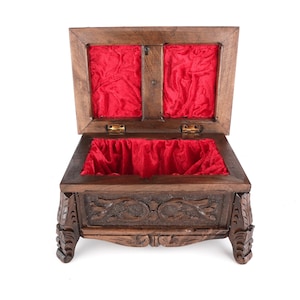 Large Walnut Secret Lock Box, Luxury Jewelry Box, Treasure Chest, Gift for Her, Birthday Gift, Mother's Day Gift, Christmas Gift