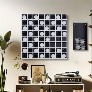 Reversi Metal Wall Game: Othello Magnetic Strategy Board