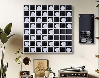 Juego de pared de metal Reversi: Tablero de estrategia magnético Othello