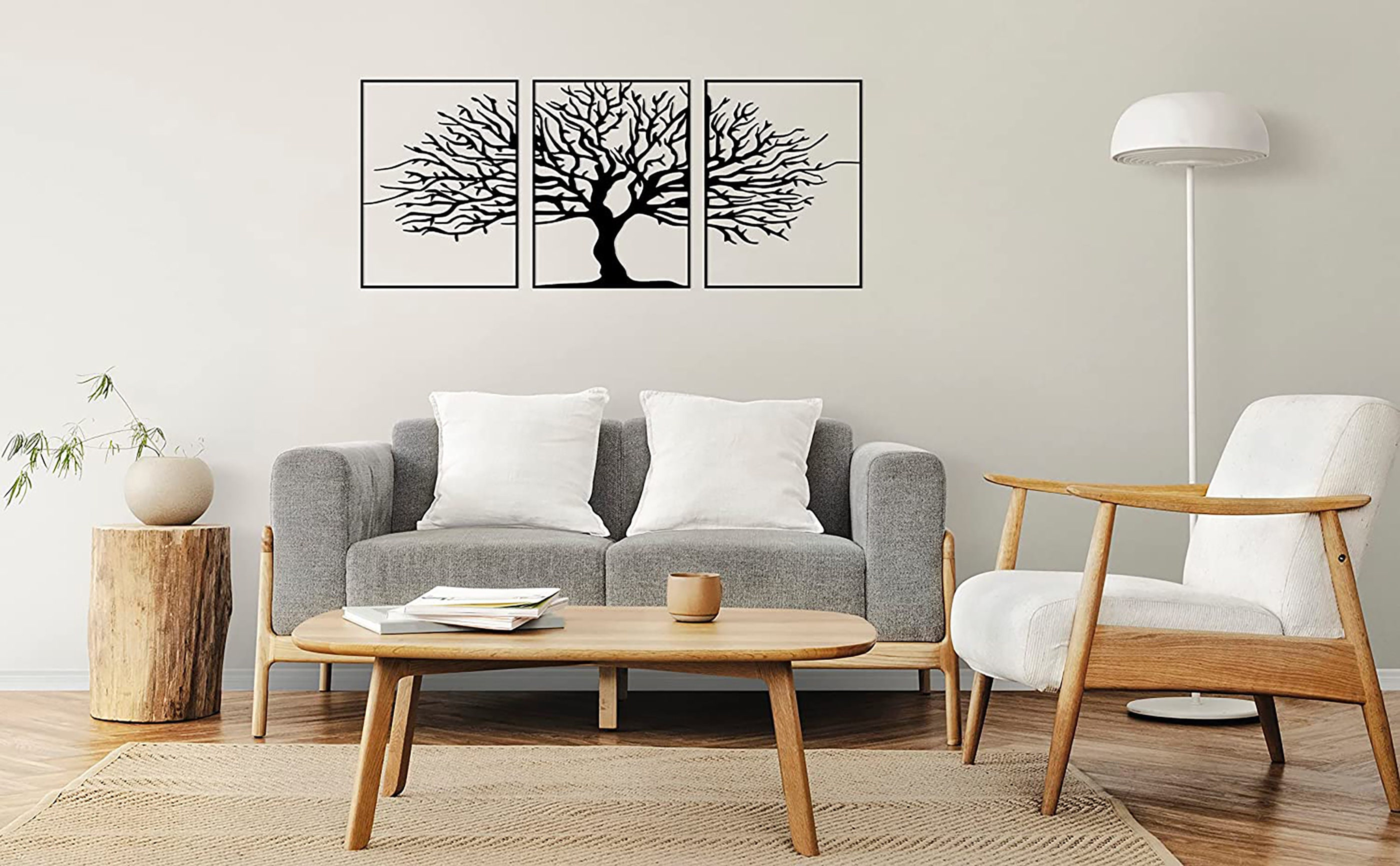 Metal Tree Wall Art Set of 3 Wall Decor Wall Hanging for Etsy