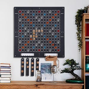 Colorful Scrabble Metal Wall Game: Magnetic Family Fun