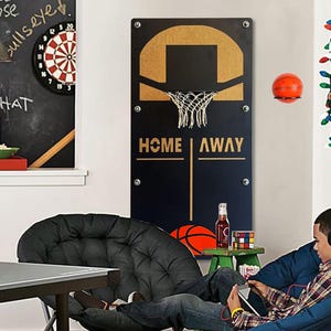 Metal Basketball Hoop Wall Game: Indoor Home Decor