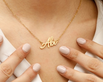 Personalized Name Necklace • Elegant Gift for Her • Sterling Silver, Gold, Rose Gold Options • Custom Jewelry Design