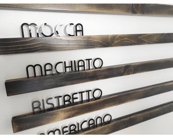 Vintage Wooden Wall Rail Board, Changeable Letter Board, Retro Message Board, Baker Menu, Letter Ledges Set, Cafe Menu Holder, Bar, buffet