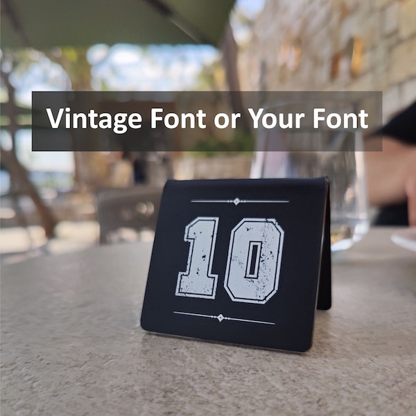 Acrylic table tent numbers etsy